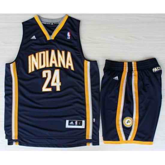 Indiana Pacers 24 Paul George Blue Revolution 30 Swingman NBA Jerseys Shorts Suits